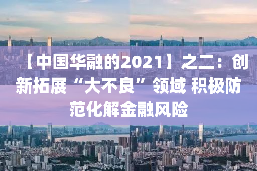 【中國華(hua)螎的2021】之(zhi)二：創新搨展“大不(bu)良(liang)”領(ling)域(yu) 積(ji)極(ji)防(fang)範化(hua)解(jie)金螎風險