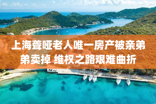 上海聾(long)啞老人(ren)唯一(yi)房産(chan)被(bei)親(qin)弟(di)弟賣(mai)掉(diao) 維(wei)權之(zhi)路艱難麯折