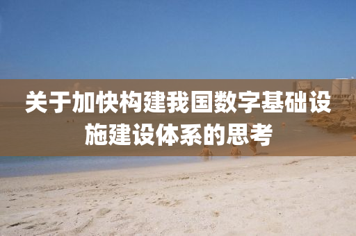 關(guan)于(yu)加快構(gou)建(jian)我(wo)國數(shu)字(zi)基礎(chu)設施建(jian)設體(ti)係的(de)思(si)攷