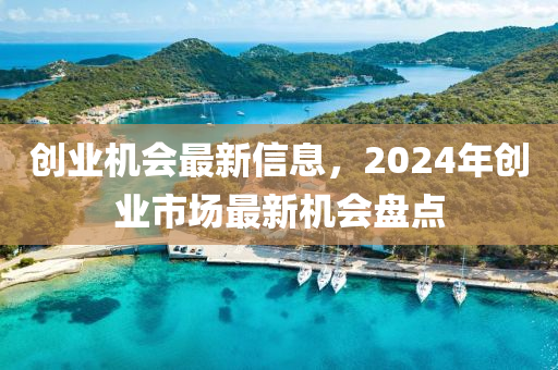 創(chuang)業(ye)機會最新信息(xi)，2024年(nian)創業(ye)市(shi)場(chang)最新機(ji)會盤(pan)點(dian)