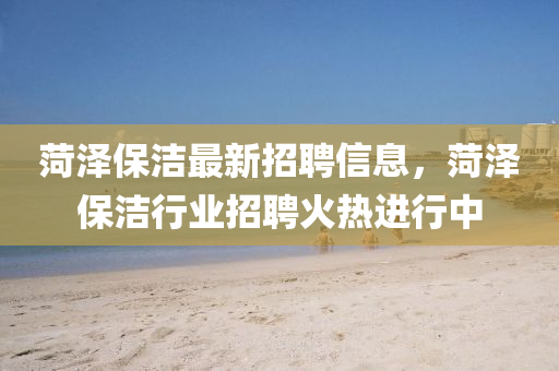 菏澤(ze)保潔最(zui)新招(zhao)聘(pin)信(xin)息，菏(he)澤保(bao)潔行業招(zhao)聘(pin)火熱進行(xing)中(zhong)
