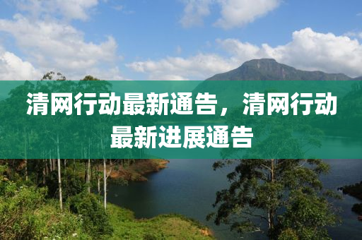 清(qing)網(wang)行動(dong)最(zui)新(xin)通告，清網行動(dong)最(zui)新進展通告