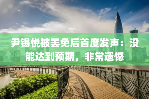 尹錫(xi)悅(yue)被(bei)罷(ba)免(mian)后(hou)首(shou)度(du)髮聲(sheng)：沒(mei)能達到(dao)預(yu)期(qi)，非常遺(yi)憾