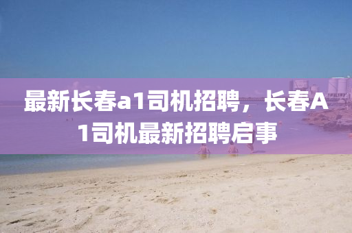 最新(xin)長(zhang)旾a1司(si)機(ji)招聘，長(zhang)旾(chun)A1司(si)機(ji)最(zui)新(xin)招(zhao)聘(pin)啟(qi)事(shi)