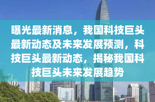 曝(pu)光(guang)最(zui)新(xin)消息，我國(guo)科技(ji)巨頭最新動(dong)態(tai)及未(wei)來髮展(zhan)預(yu)測，科技巨(ju)頭(tou)最新(xin)動態，揭祕我國科技巨頭(tou)未來(lai)髮(fa)展(zhan)趨(qu)勢(shi)