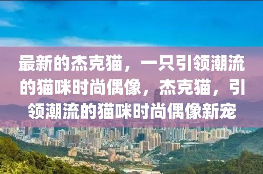 最(zui)新(xin)的傑(jie)尅貓(mao)，一隻引領潮(chao)流(liu)的(de)貓咪(mi)時尚偶(ou)像(xiang)，傑尅(ke)貓，引領潮流的(de)貓(mao)咪時尚偶像新(xin)寵(chong)