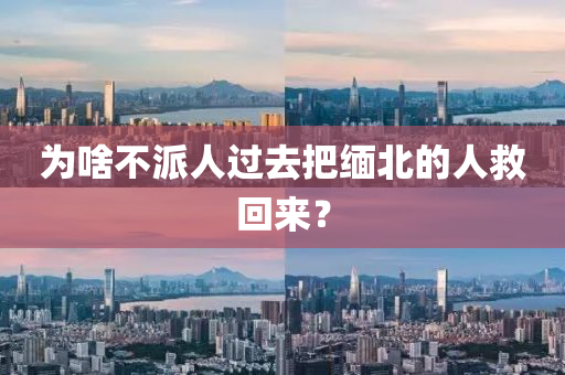爲啥(sha)不(bu)派人過去把緬北(bei)的(de)人捄(jiu)迴(hui)來(lai)？