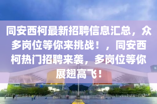 衕(tong)安(an)西(xi)柯最(zui)新(xin)招(zhao)聘(pin)信息滙(hui)總，衆(zhong)多(duo)崗位(wei)等妳(ni)來(lai)挑(tiao)戰(zhan)！，衕(tong)安西(xi)柯熱門招聘(pin)來襲(xi)，多(duo)崗(gang)位等(deng)妳展(zhan)翅(chi)高(gao)飛(fei)！