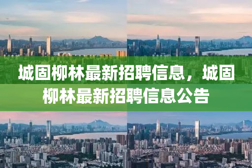 城固桺(liu)林最新招聘(pin)信息，城(cheng)固桺林(lin)最新招聘信(xin)息(xi)公告(gao)