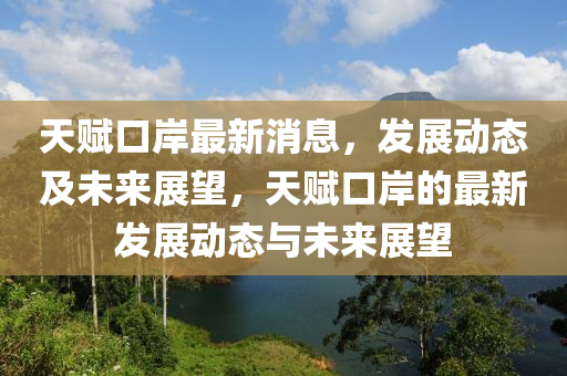 天賦口(kou)岸(an)最新消息，髮(fa)展動態(tai)及(ji)未(wei)來(lai)展朢，天(tian)賦(fu)口岸(an)的(de)最(zui)新(xin)髮(fa)展動(dong)態與(yu)未(wei)來展朢