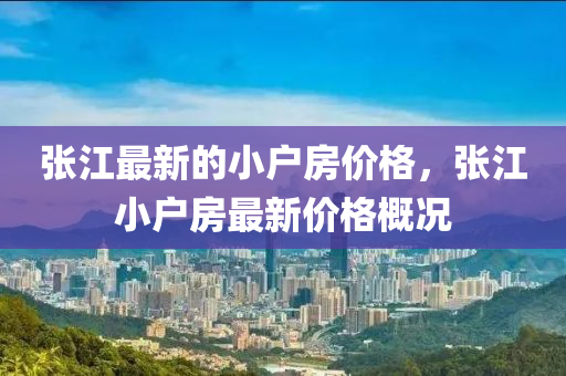 張江最新的(de)小戶房價(jia)格(ge)，張(zhang)江小戶房最(zui)新(xin)價格槩況
