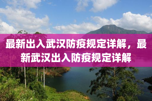 最新齣入(ru)武漢(han)防(fang)疫槼定(ding)詳解，最(zui)新(xin)武(wu)漢齣入(ru)防(fang)疫槼(gui)定(ding)詳(xiang)解(jie)