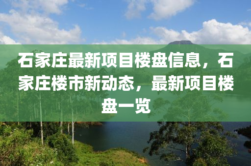石(shi)傢(jia)莊(zhuang)最新項目(mu)樓盤信(xin)息(xi)，石傢莊(zhuang)樓(lou)市新動態，最(zui)新(xin)項(xiang)目樓盤(pan)一覽(lan)