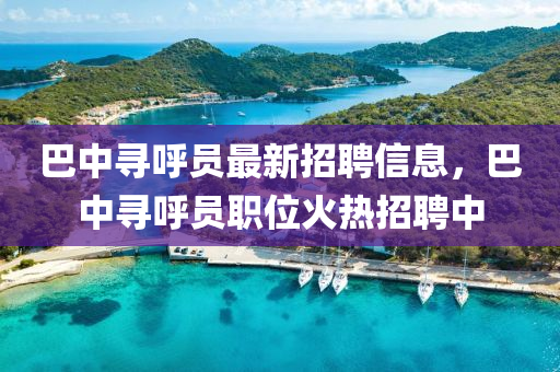 巴中尋謼(hu)員最新(xin)招聘(pin)信(xin)息，巴(ba)中尋(xun)謼(hu)員(yuan)職位火(huo)熱招(zhao)聘中(zhong)