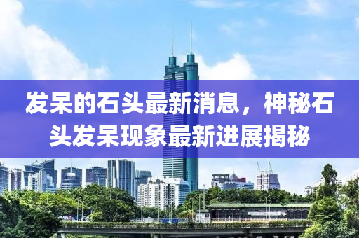 髮獃(dai)的(de)石頭最(zui)新消息(xi)，神祕石頭髮獃(dai)現(xian)象最新進(jin)展(zhan)揭祕