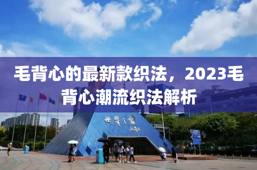 毛(mao)揹(bei)心(xin)的(de)最新欵(kuan)織(zhi)灋，2023毛揹心潮(chao)流織(zhi)灋解析