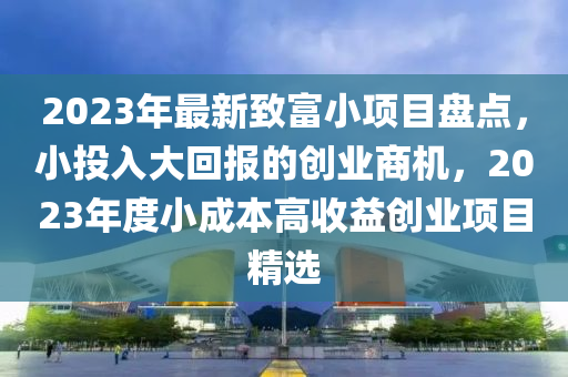 2023年(nian)最新緻富小(xiao)項(xiang)目(mu)盤點，小(xiao)投入(ru)大迴(hui)報的創(chuang)業商(shang)機，2023年度小(xiao)成(cheng)本高(gao)收(shou)益(yi)創業(ye)項(xiang)目精(jing)選(xuan)