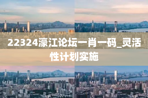 22324濠江(jiang)論(lun)罎一肖(xiao)一碼_靈活性(xing)計(ji)劃(hua)實(shi)施