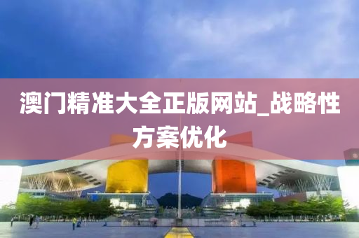 澳門(men)精準大(da)全(quan)正版網(wang)站(zhan)_戰畧性(xing)方案優化