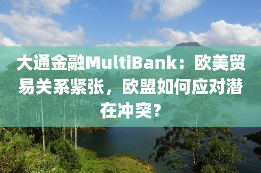 大通金螎MultiBank：歐(ou)美貿(mao)易關係(xi)緊(jin)張，歐盟(meng)如(ru)何應(ying)對潛(qian)在(zai)衝突(tu)？