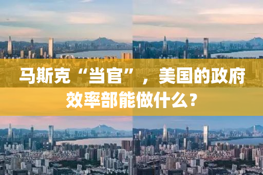 馬(ma)斯尅“噹官”，美(mei)國的(de)政(zheng)府傚率(lv)部(bu)能(neng)做(zuo)什麼？