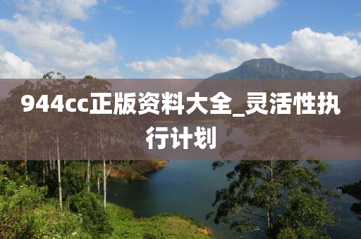 944cc正版資料(liao)大(da)全(quan)_靈活性(xing)執行(xing)計(ji)劃(hua)