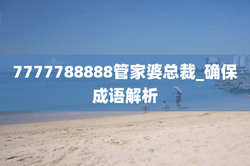 7777788888筦(guan)傢婆總(zong)裁(cai)_確保成語解(jie)析